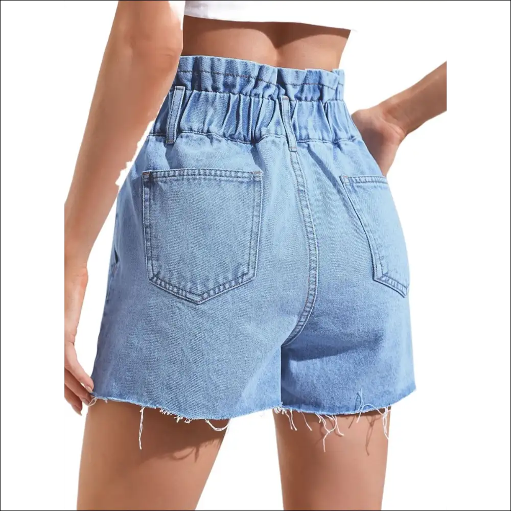 Chic Denim Shorts with Pockets - on Sale Worldwide Shipping