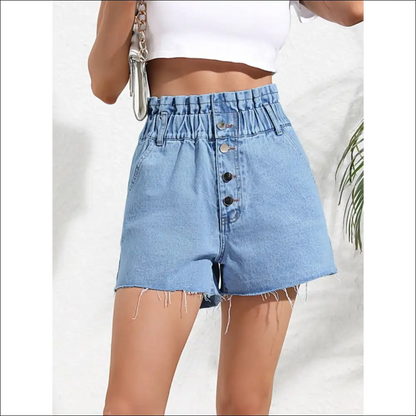 Chic Denim Shorts with Pockets - on Sale Worldwide Shipping