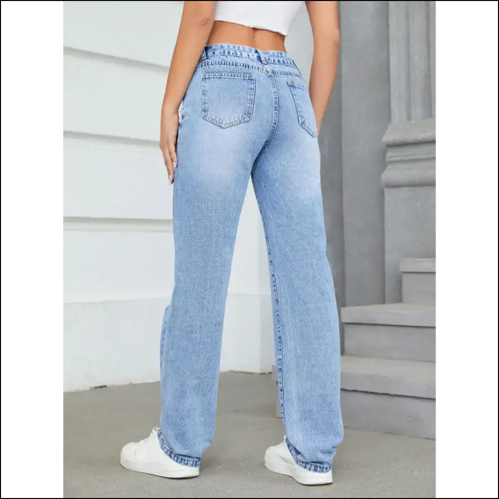Chic Distressed Jeans: Embrace the Chaos and Rock your Fabulous Self! 😎✨ - Jeans on Sale Worldwide Shipping