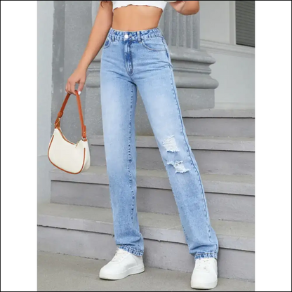 Chic Distressed Jeans: Embrace the Chaos and Rock your Fabulous Self! 😎✨ - Jeans on Sale Worldwide Shipping