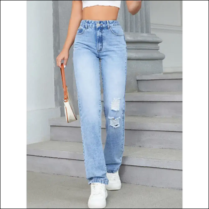 Chic Distressed Jeans: Embrace the Chaos and Rock your Fabulous Self! 😎✨ - Jeans on Sale Worldwide Shipping