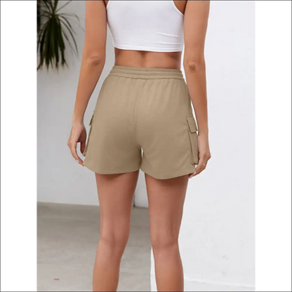 Chic Drawstring Elastic Waist Shorts with Pockets - on Sale Worldwide Shipping