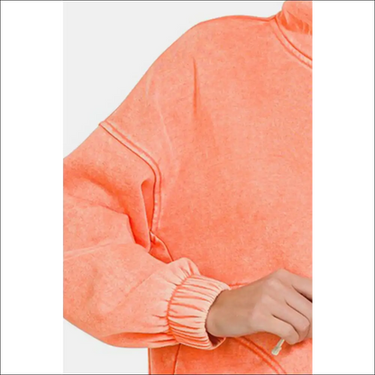 Chic Drawstring Half Snap Dropped Shoulder Hoodie - Hoodies Sweatshirts & on Sale Worldwide Shipping