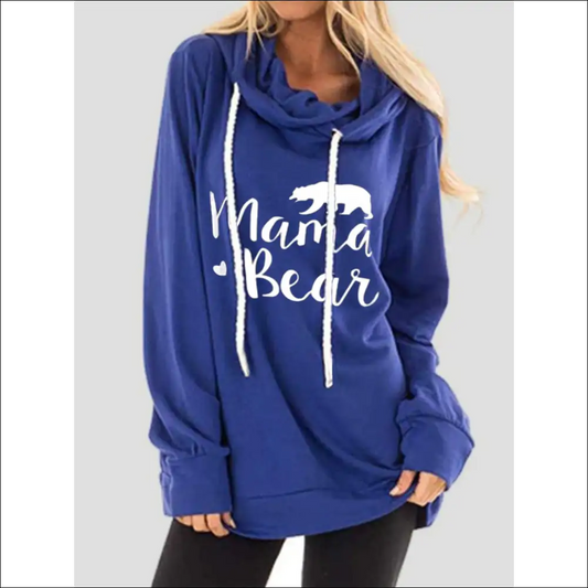 Chic Drawstring Letter Graphic Long Sleeve Hoodie - Royal Blue / s - Hoodies Sweatshirts & on Sale Worldwide Shipping