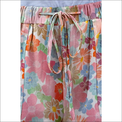 Chic Drawstring Printed Shorts with Pockets - on Sale Worldwide Shipping