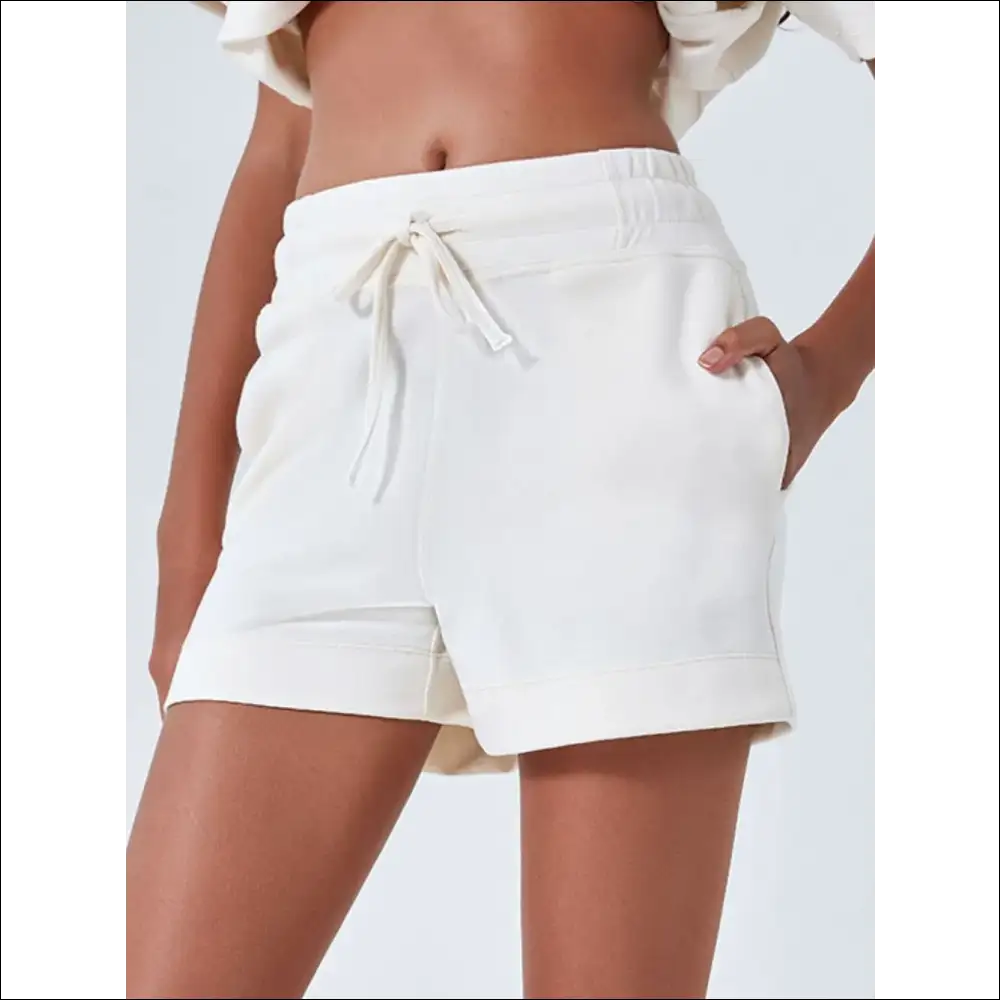 Chic Drawstring Solid Color Shorts with Pockets - on Sale Worldwide Shipping