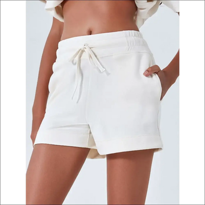 Chic Drawstring Solid Color Shorts with Pockets - on Sale Worldwide Shipping