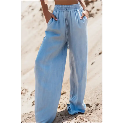 Chic Drawstring Wide Leg Jeans: Because who Needs a Tux for Comfort? 😜 - Jeans on Sale Worldwide Shipping