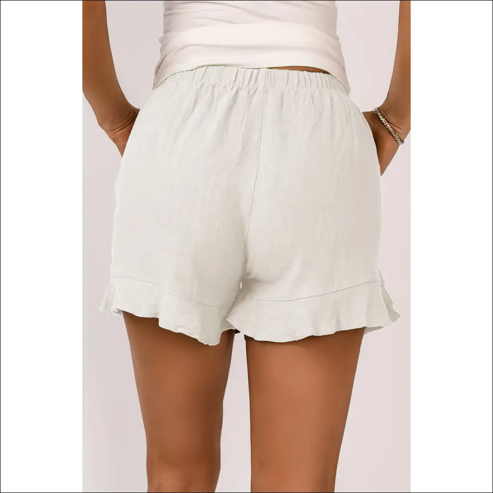Chic Elastic Waist Pocketed Shorts for Women - on Sale Worldwide Shipping