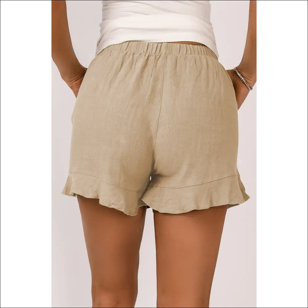 Chic Elastic Waist Pocketed Shorts for Women - on Sale Worldwide Shipping