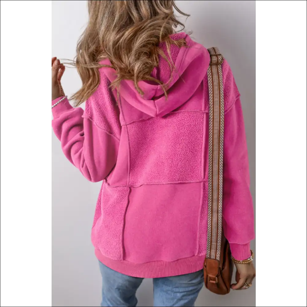 Chic Exposed Seam Long Sleeve Hoodie - Hoodies Sweatshirts & on Sale Worldwide Shipping