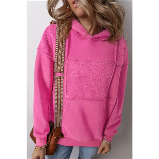 Chic Exposed Seam Long Sleeve Hoodie - Hoodies Sweatshirts & on Sale Worldwide Shipping