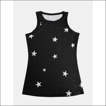 Chic Full Size Star Round Neck Tank - Tops on Sale Worldwide Shipping