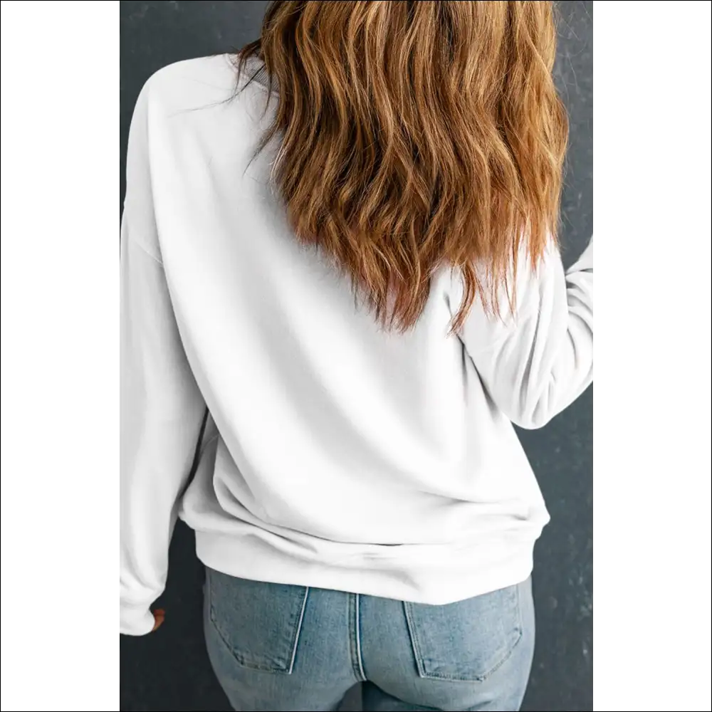 Chic Graphic Round Neck Long Sleeve Sweatshirt - Sweatshirts & Hoodies on Sale Worldwide Shipping