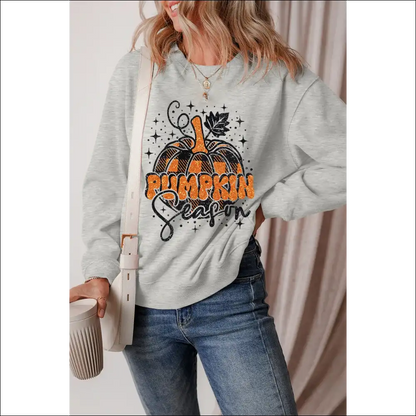 Chic Graphic Round Neck Long Sleeve Sweatshirt - Sweatshirts & Hoodies on Sale Worldwide Shipping