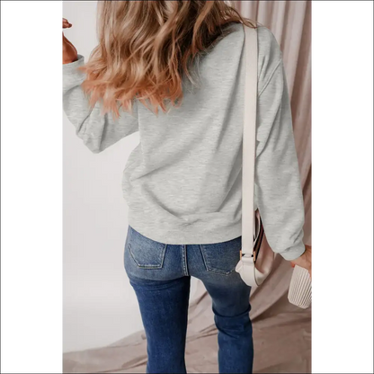 Chic Graphic Round Neck Long Sleeve Sweatshirt - Sweatshirts & Hoodies on Sale Worldwide Shipping
