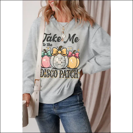 Chic Graphic Round Neck Sweatshirt: Fashionista or Comfy Couch Potato? 😏 - Gray / s - Sweatshirts & Hoodies on Sale Worldwide Shipping
