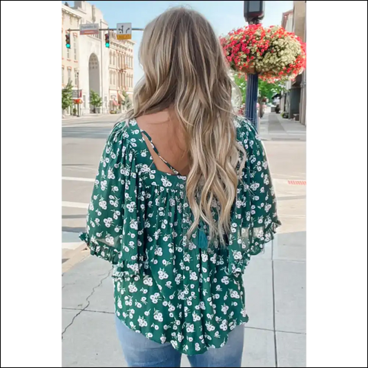 Chic Green Floral: i Woke Up Like this! 🌺 Needful Things - Plus Size Tops on Sale Worldwide Shipping