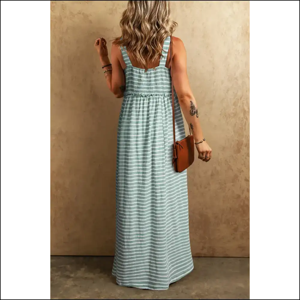 Chic Green Stripe Maxi Dress: Finally a Dress that Doesn’t Suck 👗 Needful Things - Dresses on Sale Worldwide Shipping