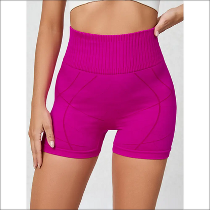 Chic High Waist Active Shorts for Women - Hot Pink / s - on Sale Worldwide Shipping