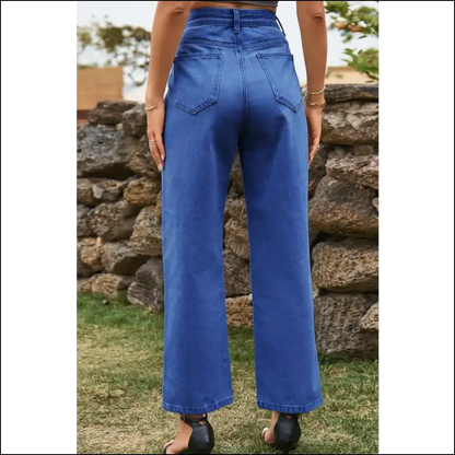 Chic High Waist Ankle Slit Jeans: where Fashion Meets your Dark Side! 😈👖 - Jeans on Sale Worldwide Shipping
