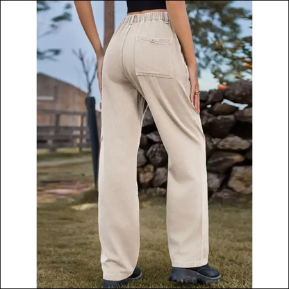 Chic High Waist Cargo Straight Jeans: Attitude Meets Style at Needful Things! 😎✨ - Jeans on Sale Worldwide Shipping