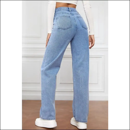Chic High Waist Jeans: Slay the Day Feel Like a Queen 👖💁‍♀️ - Needful Things - Jeans on Sale Worldwide Shipping