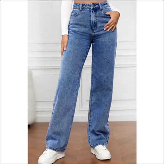 Chic High Waist Jeans: Slay the Day Feel Like a Queen 👖💁‍♀️ - Needful Things - Ashleigh Blue / s - Jeans on Sale Worldwide Shipping