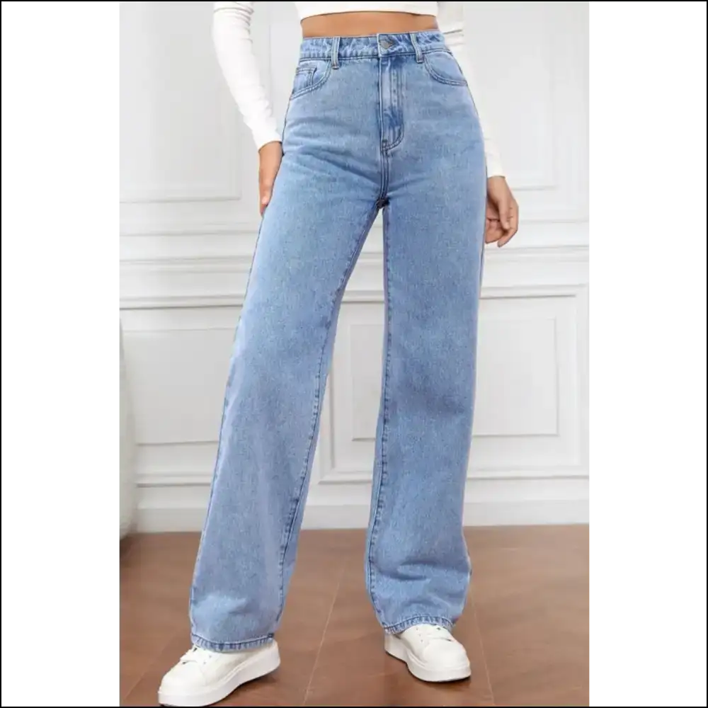 Chic High Waist Jeans: Slay the Day Feel Like a Queen 👖💁‍♀️ - Needful Things - Light Blue / s - Jeans on Sale Worldwide Shipping