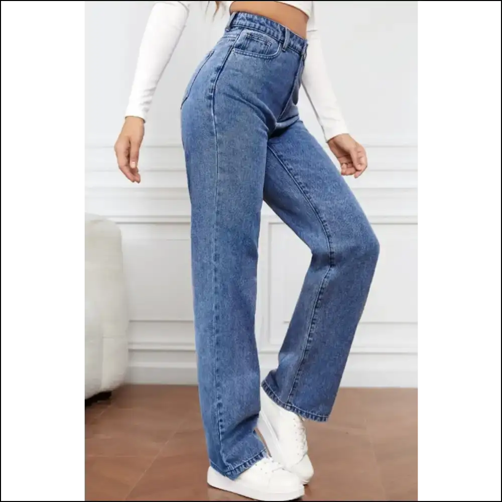 Chic High Waist Jeans: Slay the Day Feel Like a Queen 👖💁‍♀️ - Needful Things - Jeans on Sale Worldwide Shipping