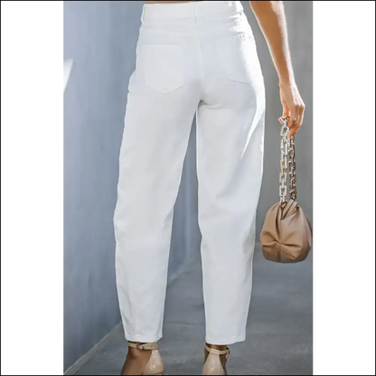 Chic High-waist Straight Jeans: your Rear’s New Best Friend! 🍑 - Jeans on Sale Worldwide Shipping