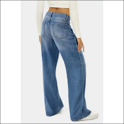 Chic High Waist Wide Leg Jeans: Strut your Stuff Comfortably Fabulous! 💃 - Jeans on Sale Worldwide Shipping