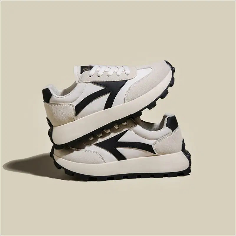Chic Lace Up Contrast Platform Athletic Shoes - on Sale Worldwide Shipping