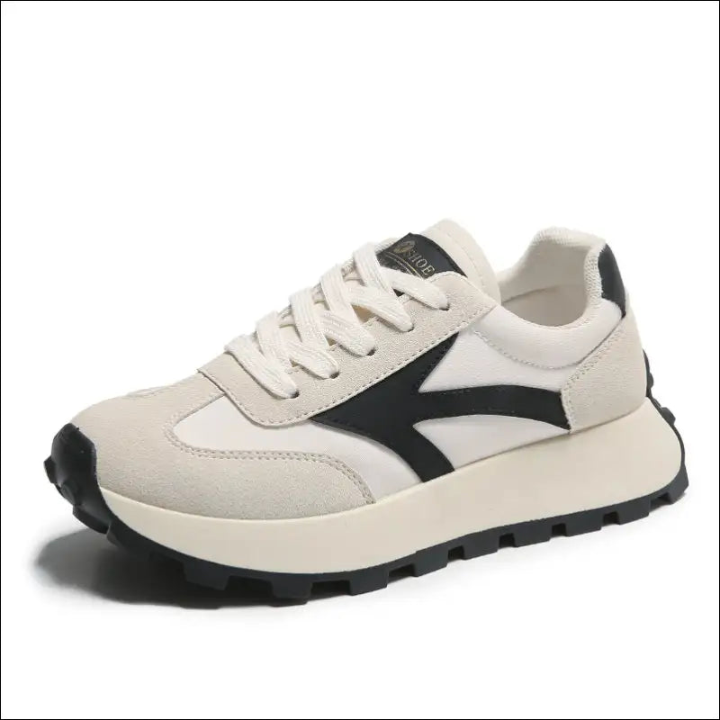 Chic Lace Up Contrast Platform Athletic Shoes - on Sale Worldwide Shipping