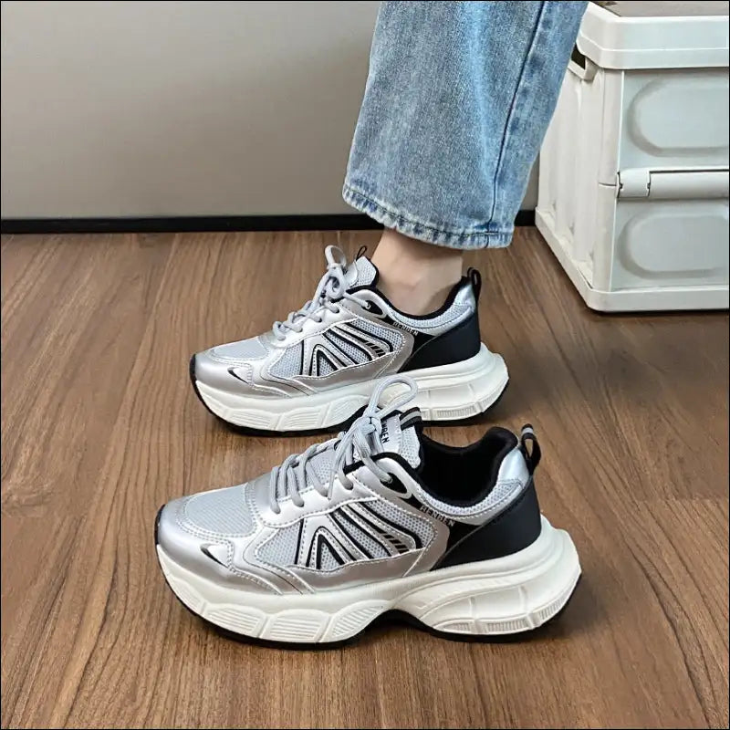 Chic Lace-up Platform Athletic Shoes - on Sale Worldwide Shipping