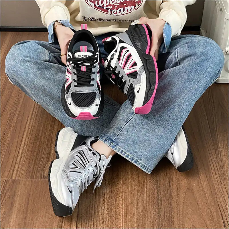 Chic Lace-up Platform Athletic Shoes - on Sale Worldwide Shipping
