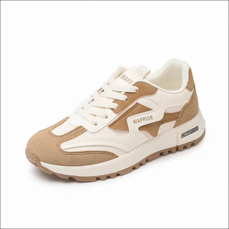 Chic Lace Up Round Toe Contrast Athletic - Shoes on Sale Worldwide Shipping