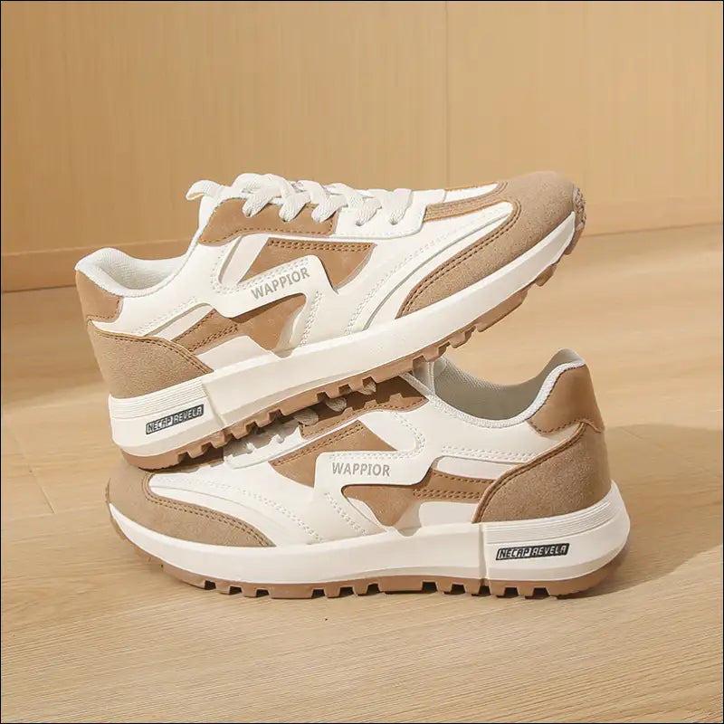 Chic Lace Up Round Toe Contrast Athletic - Shoes on Sale Worldwide Shipping