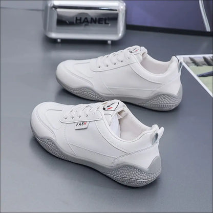Chic Lace Up Round Toe Flat Athletic Shoes - Gray / 38(us7) - on Sale Worldwide Shipping