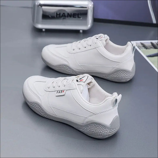 Chic Lace Up Round Toe Flat Athletic Shoes - Gray / 38(us7) - on Sale Worldwide Shipping