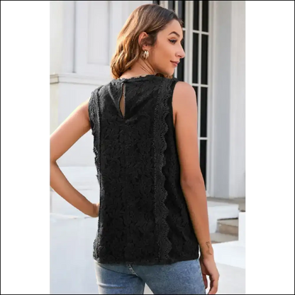 Chic Lace V-neck: your New Bff for Hot Mess Moments! 😎🔥 Needful Things - Tank Tops on Sale Worldwide Shipping