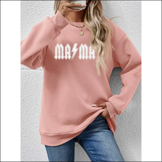 Chic Letter Graphic Dropped Shoulder Sweatshirt - Blush Pink / s - Sweatshirts & Hoodies on Sale Worldwide Shipping
