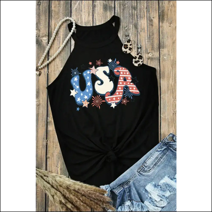 Chic Letter Graphic Tank: where Comfort Meets your Fashionably Dark Side! 😈✨ - Tank Tops on Sale Worldwide Shipping