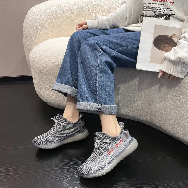 Chic Letter Lace-up Platform Athletic Shoes - on Sale Worldwide Shipping
