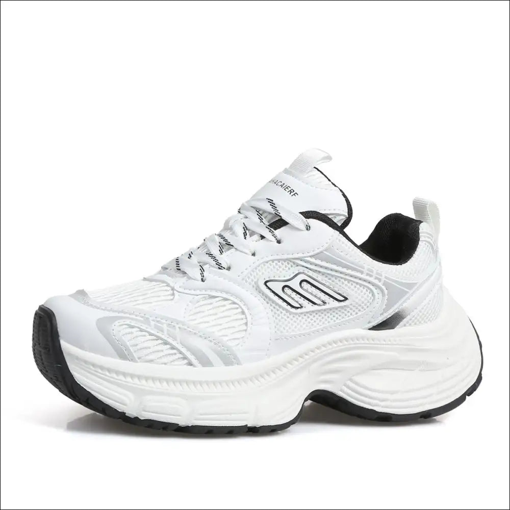Chic Letter Lace-up Round Toe Athletic Shoes - on Sale Worldwide Shipping