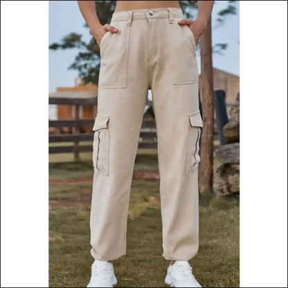 Chic Long Jeans: Strut your Stuff and Pocket Confidence! 😂 Needful Things - Tan / l - Jeans on Sale Worldwide Shipping