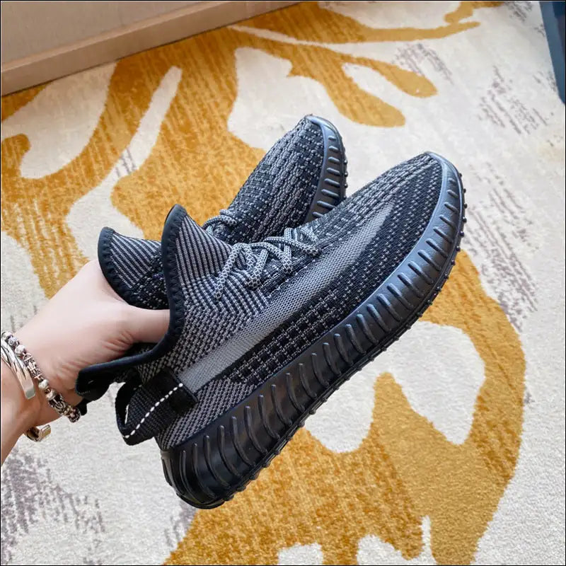 Chic Mesh Lace-up Platform Athletic Shoes - Dark Gray / 35(us4) - on Sale Worldwide Shipping