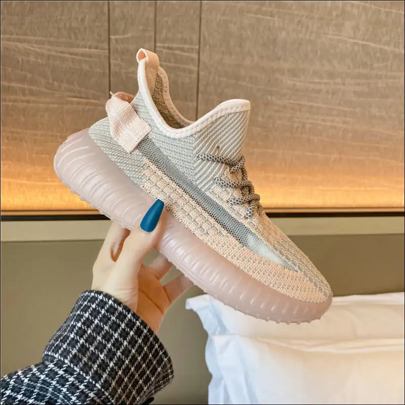 Chic Mesh Lace-up Platform Athletic Shoes - on Sale Worldwide Shipping