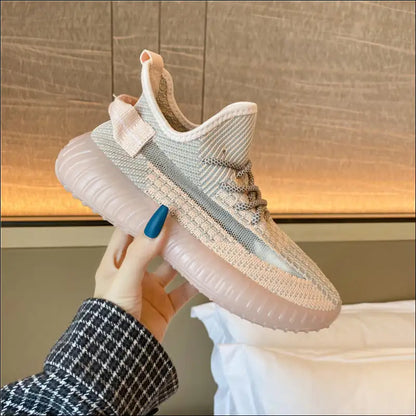 Chic Mesh Lace-up Platform Athletic Shoes - on Sale Worldwide Shipping