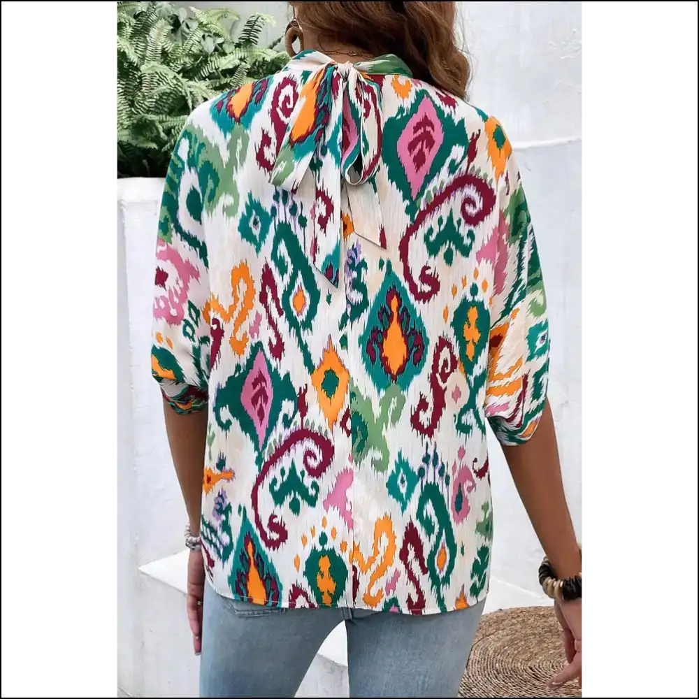 Chic Multicolor Abstract: Warning May Cause Excessive Awesomeness 🤪 at Needful Things! - Blouses on Sale Worldwide Shipping